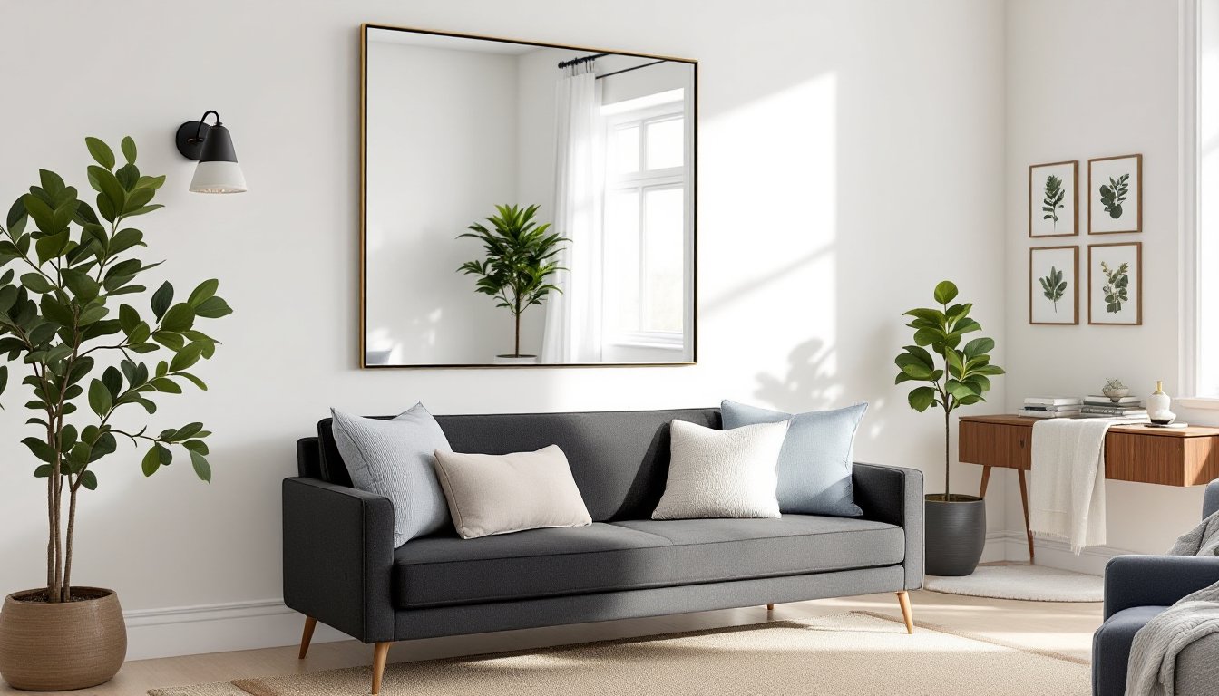 big mirror in living room ideas